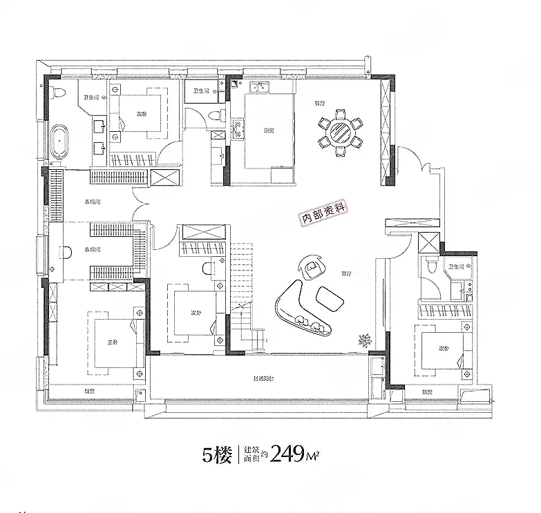 342㎡一层户型图